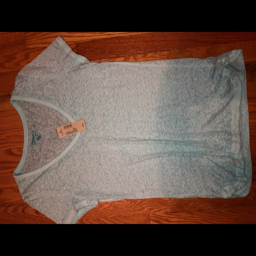 AMERICAN EAGLE Women’s Short Sleeve shirt, Size LARGE, Light blue color